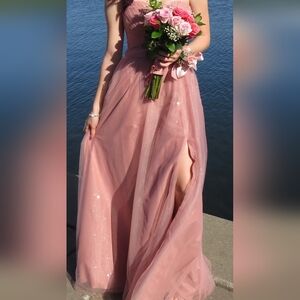 Pink Glittery Prom Dress, Size 4 worn once